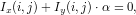Ix(i,j)+ Iy(i,j)⋅α = 0,
