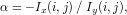 α = -Ix(i,j)/ Iy(i,j),
